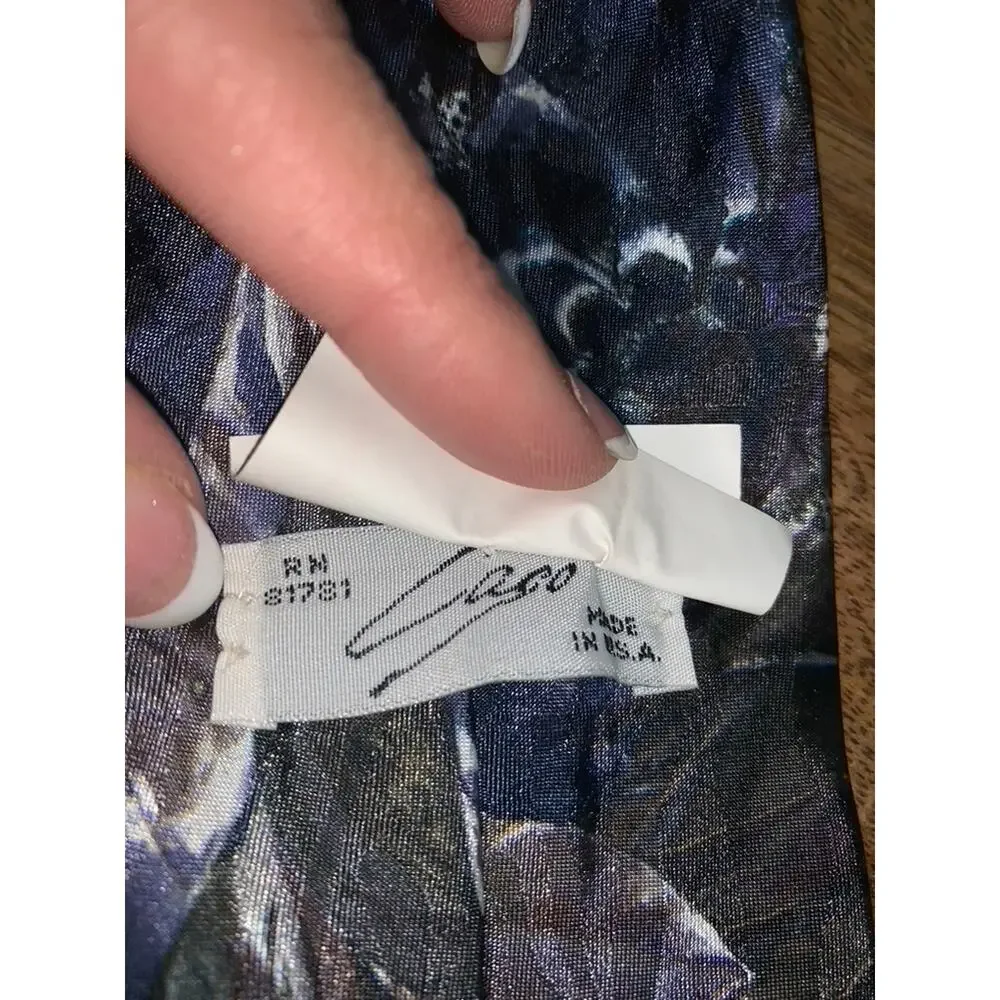Lago Men's Multicolor Geometric Abstract Silk Designer‎ Tie Made in the USA